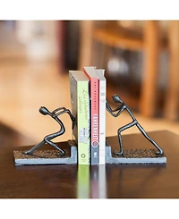 Danya B. Men Pushing Metal Bookend Set