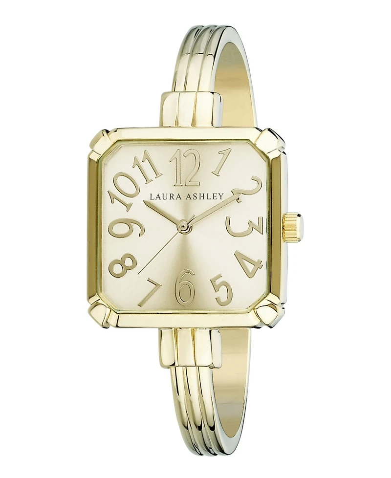 Laura Ashley Gold Skinny Bangle Square Watch