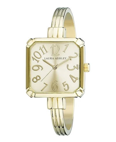 Laura Ashley Gold Skinny Bangle Square Watch