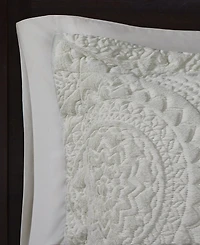 Madison Park Arya Embroidered Medallion Faux Fur 3-Pc. Comforter Set, King/California King