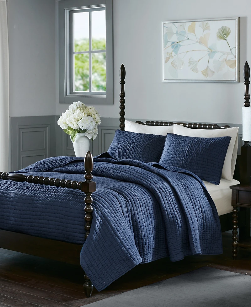 Madison Park Signature Serene Hand Quilted 3-Pc. Quilt Set