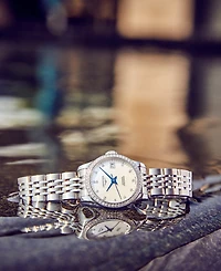 Longines Women's Swiss Automatic Record Collection Diamond (1/2 ct. t.w.) Stainless Steel Bracelet Watch 30mm