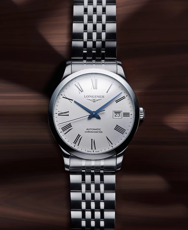 Longines Men's Swiss Automatic Record Collection Stainless Steel Bracelet Watch 40mm