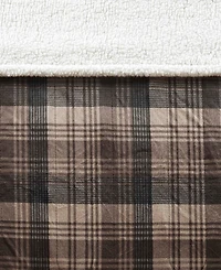Woolrich Tasha Plaid Electric Reversible Faux-Fur to Berber Throw, 60" x 70"