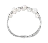 Honora Cultured Freshwater Pearl (8-9mm) Bangle Bracelet in Sterling Silver