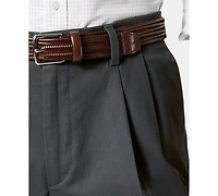 Dockers Men's Signature Lux Cotton Relaxed Fit Pleated Creased Stretch Khaki Pants