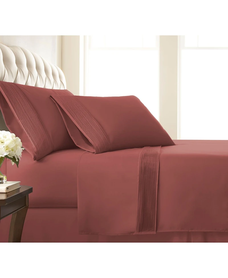 Southshore Fine Linens Classy Pleated 21" Extra deep, Pocket Sheet Set