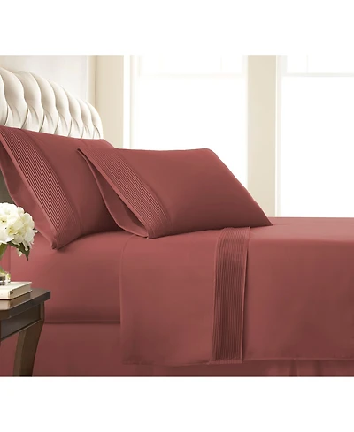 Southshore Fine Linens Classy Pleated 21" Extra deep, Pocket Sheet Set