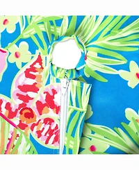 Summer Floral Outdoor Table cloth with Zipper 60" X 84"