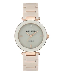 Anne Klein Genuine Mother of Pearl Dial with A Genuine Diamond Watch