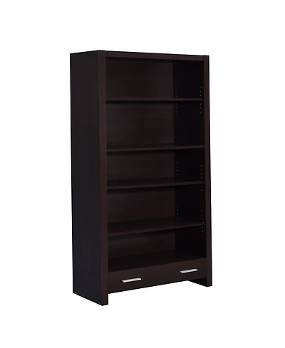 Charleston 4-Shelf Bookcase with Storage Drawer