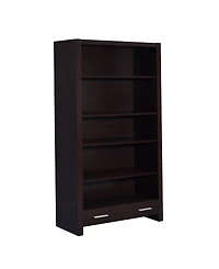 Charleston 4-Shelf Bookcase with Storage Drawer