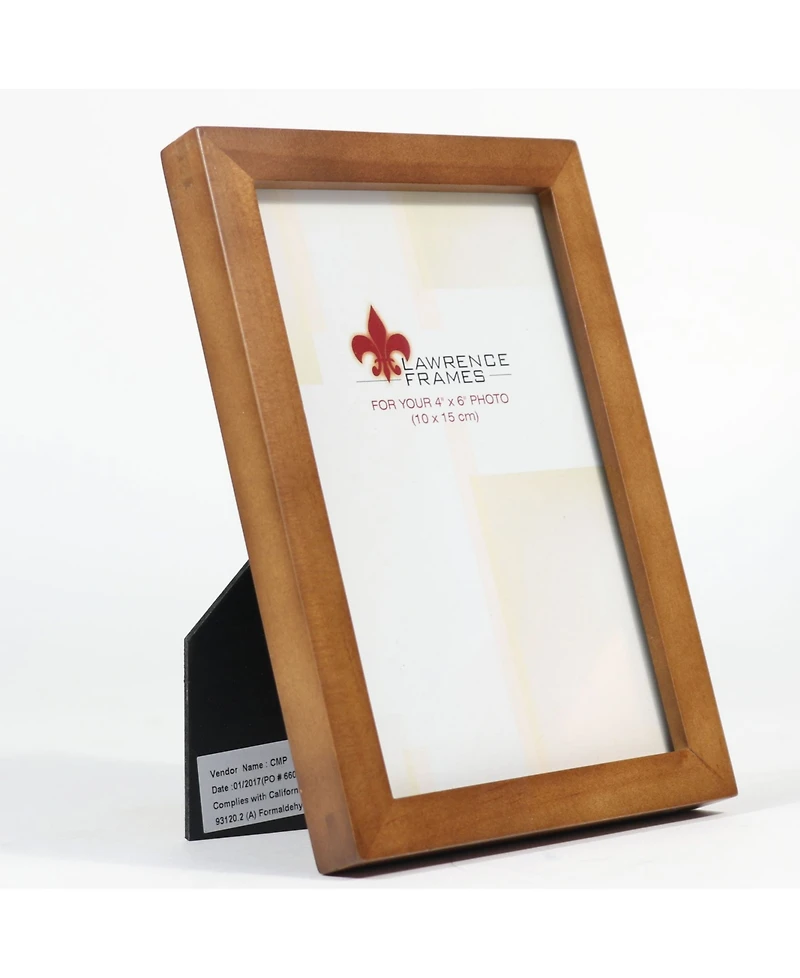 Lawrence Frames 766046 Nutmeg Wood Picture Frame - 4" x 6"