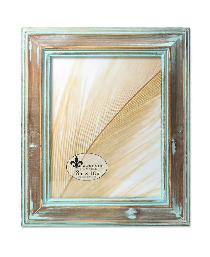 Lawrence Frames Weathered Wood with Verdigris Wash Picture Frame - 8" x 10"