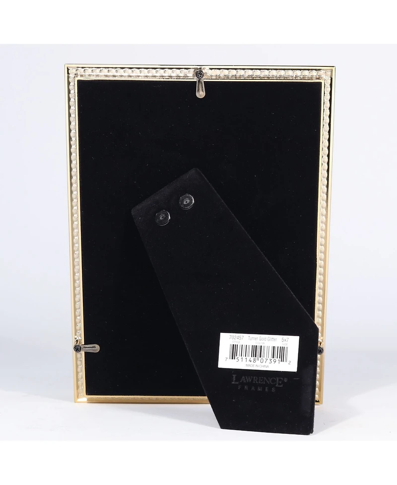 Lawrence Frames Turner Gold and Glitter Metal Picture Frame - 5" x 7"