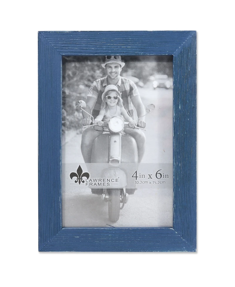 Lawrence Frames Charlotte Weathered Navy Blue Wood Picture Frame - 4" x 6"