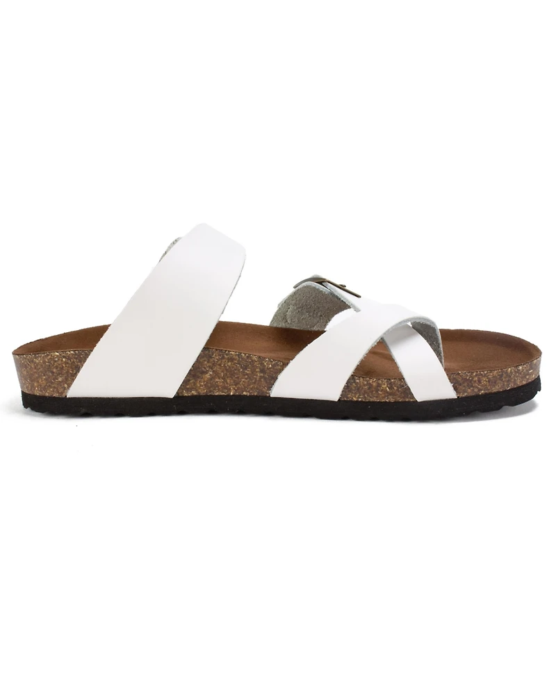 White Mountain Women's Gracie Leather Footbed Sandal