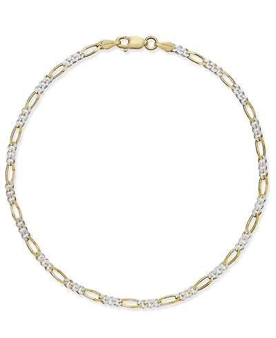 Giani Bernini Thin Figaro Chain Ankle Bracelet in 18k Gold-Plated Sterling Silver, Created for Macy's