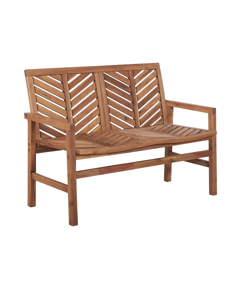 48" Patio Wood Love Seat