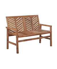48" Patio Wood Love Seat