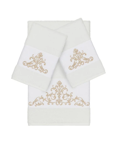 Linum Home Turkish Cotton Scarlet -Pc. Embellished Towel Set