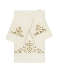 Linum Home Turkish Cotton Scarlet -Pc. Embellished Towel Set