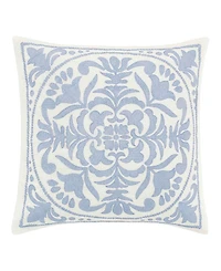 Laura Ashley Mila Embroidered Medallion Decorative Pillow, 18" x 18"
