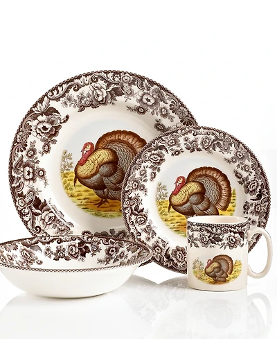 Spode Woodland Turkey 4-Piece Place Setting