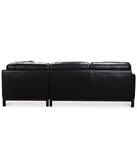 Closeout! Virton 3-Pc. Leather "L" Sectional Sofa, Created for Macy's