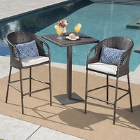 Dominica Outdoor 3pc Bar Set