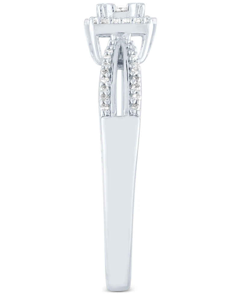 Diamond Cluster Promise Ring (1/6 ct. t.w.) Sterling Silver