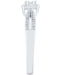 Diamond Cluster Promise Ring (1/6 ct. t.w.) Sterling Silver