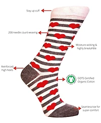 Love Sock Company Women's Socks - Red Hearts