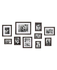 Kate and Laurel Bordeaux Gallery Wall Wood Picture Frame Set, Set of 10