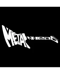 La Pop Art Mens Word T-Shirt - Metal Head Guitar