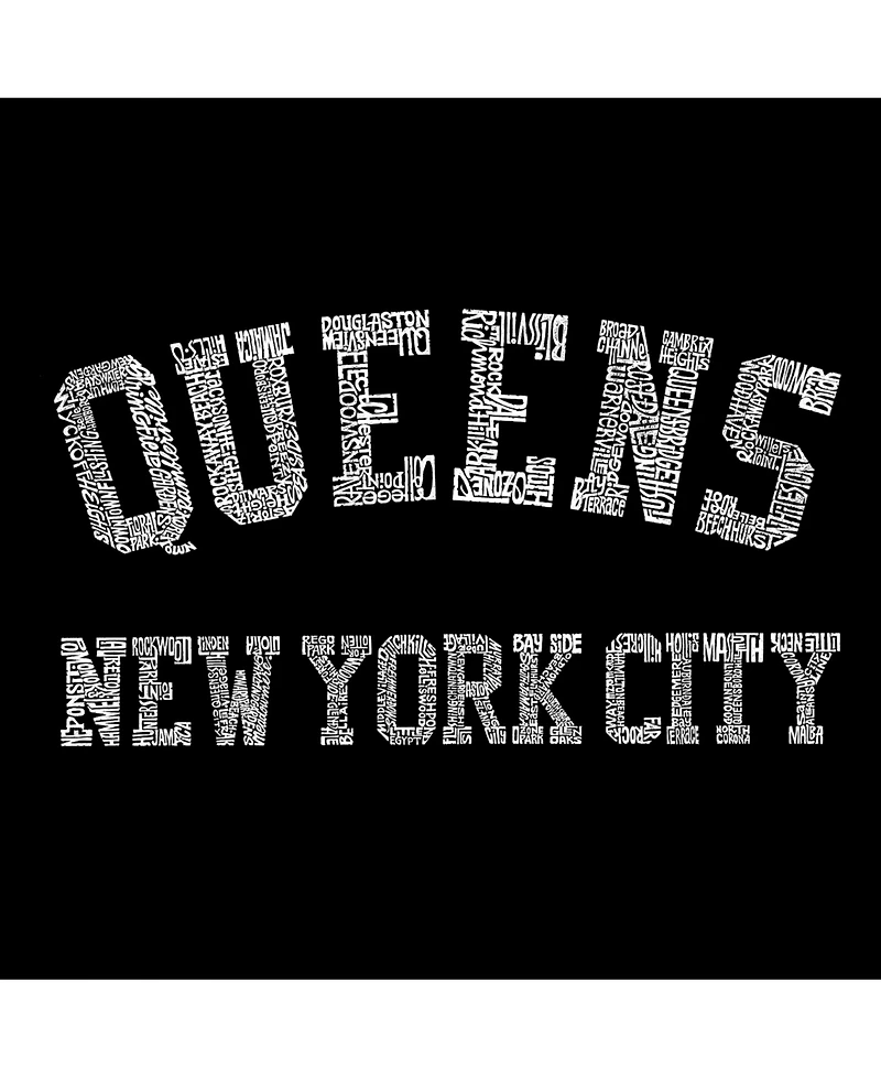 La Pop Art Mens Word T-Shirt - Queens Ny Neighborhoods