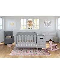 Graco Benton 4-in-1 Convertible Crib and Changer (Pebble Gray)