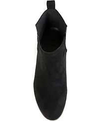 Journee Collection Women's Rimi Notched Ankle Stacked Heel Booties