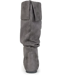 Journee Collection Women's Shelley Fold Over Slouch Mid Shaft Boots