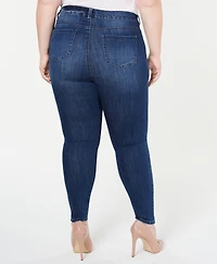 Celebrity Pink Trendy Plus Size High-Rise Distressed Skinny Ankle Jeans