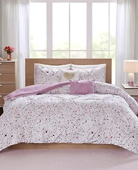 Intelligent Design Abby Pintucked Metallic 5-Pc. Comforter Set, Full/Queen
