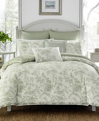Laura Ashley Natalie Cotton Reversible 2-Pc. Duvet Cover Set, Twin