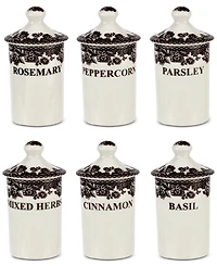 Spode Delamere Spice Jars, Set of 6