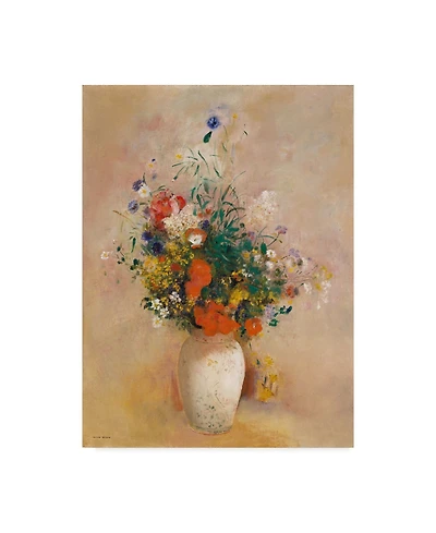 Odilon Redon 'Vase Of Flowers' Canvas Art - 32" x 24"