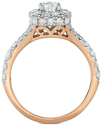 Diamond Halo Bridal Set (2 ct. t.w.) 14K White, Yellow or Rose Gold