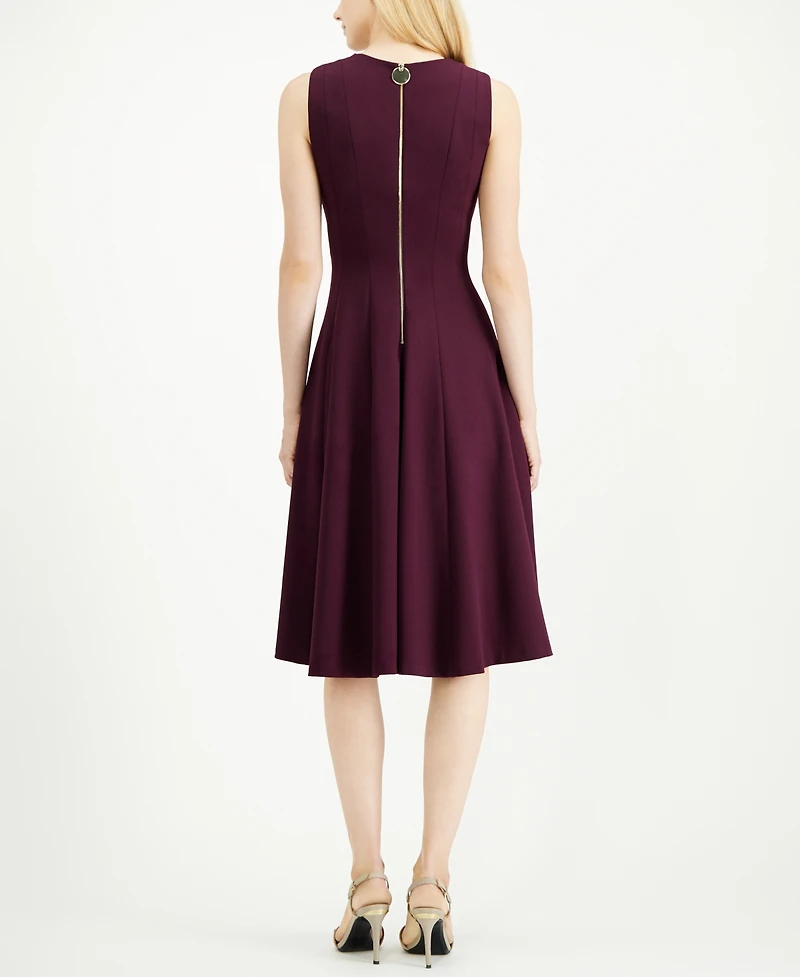 Calvin Klein V-Neck Midi Dress
