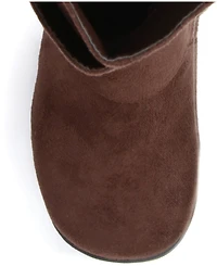 Journee Collection Women's Jester Wide Calf Rouched Buckle Mid Shaft Boots