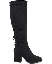 Journee Collection Women's Leeda Lace Up Detail Knee High Boots
