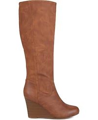 Journee Collection Women's Langly Knee High Wedge Boots