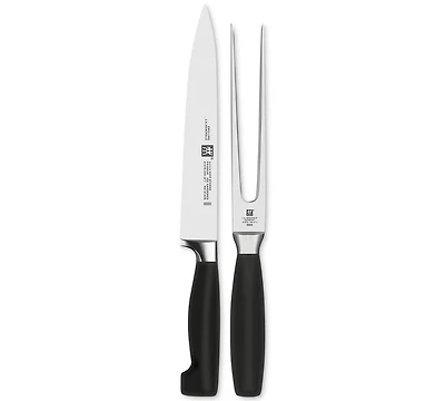 Zwilling Four Star 2pc Carving Knife & Fork Set